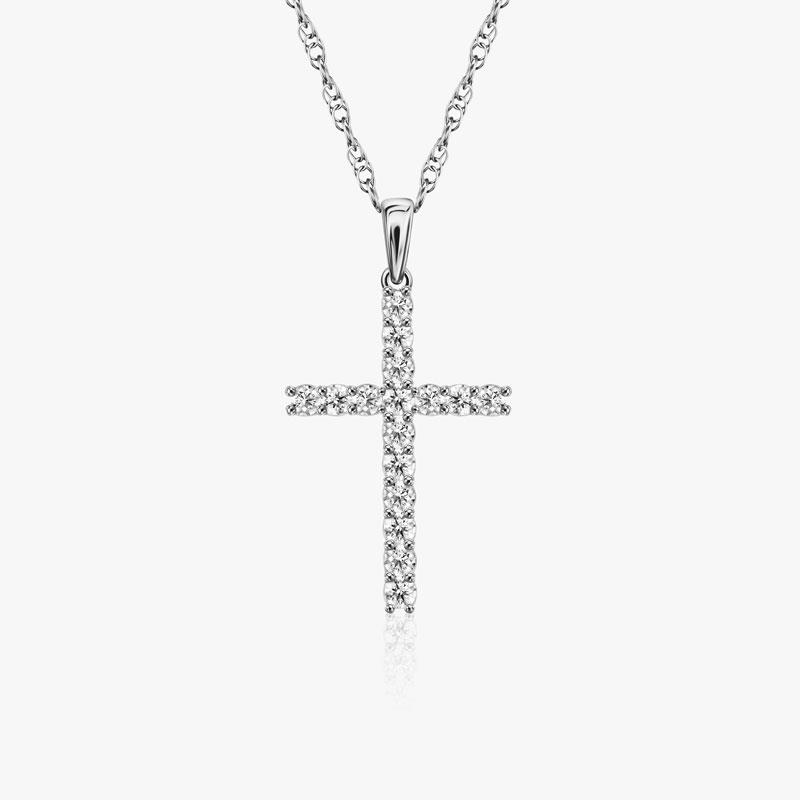 Cross Necklace R41279:6014:P SS - Religious Necklaces | Ross Elliott  Jewelers | Terre Haute, IN