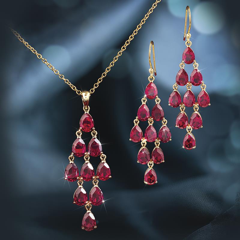Ruby Red Chandelier Collection
