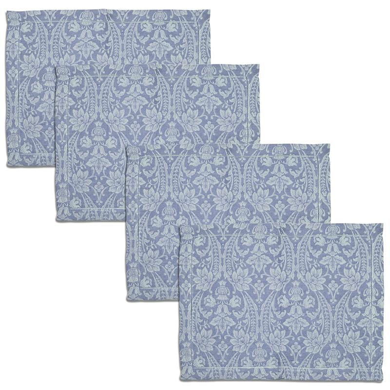 Giardino Busatti Italian Linen Placemats-Set of 4 (blue)