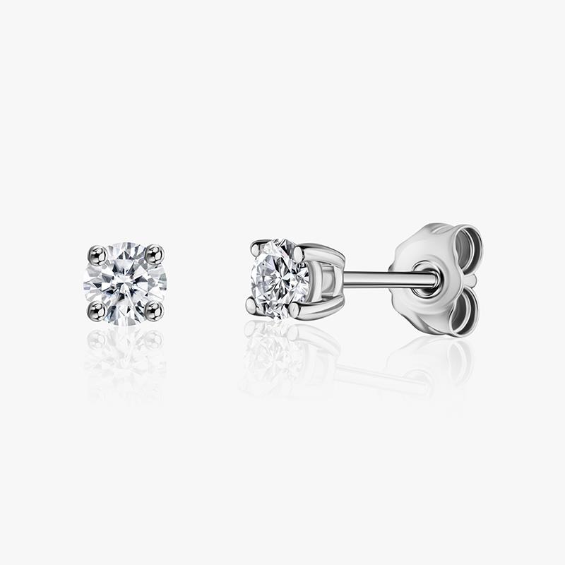 New Earth Lab Diamond Earrings 1/2 ctw (Sterling Silver)