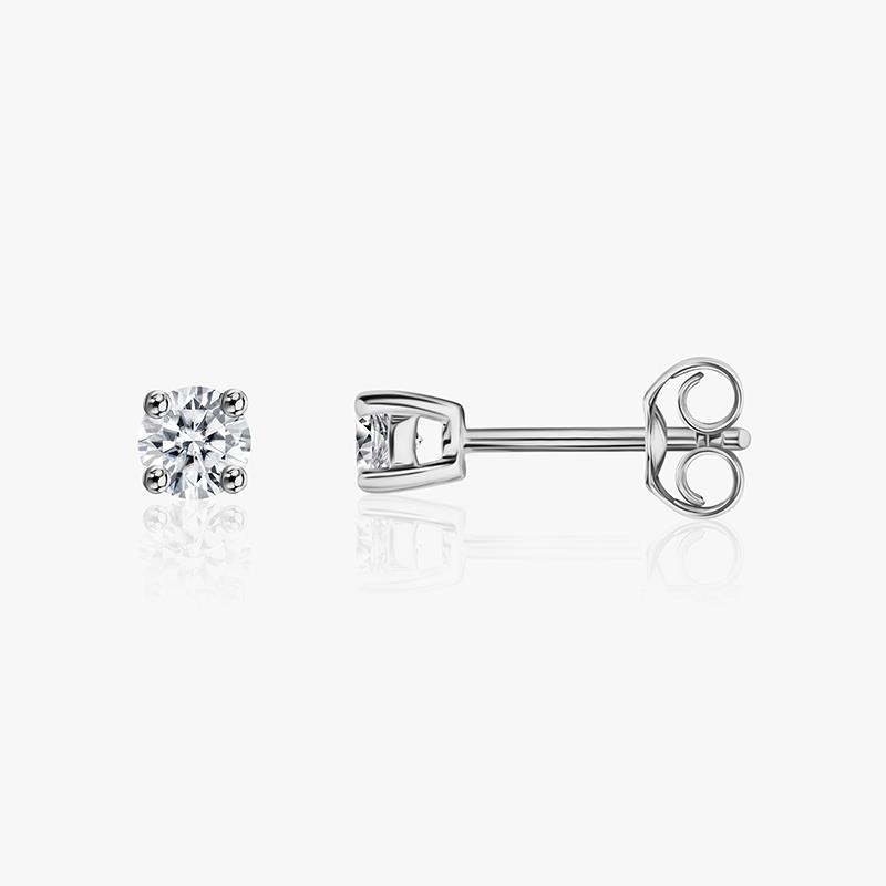 New Earth Lab Diamond Earrings 1/2 ctw (Sterling Silver)