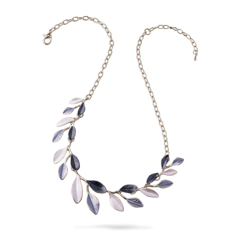 Olive Branch Necklace (silver-finished)