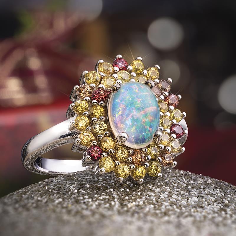 Rainbow Opal Ring & Earrings