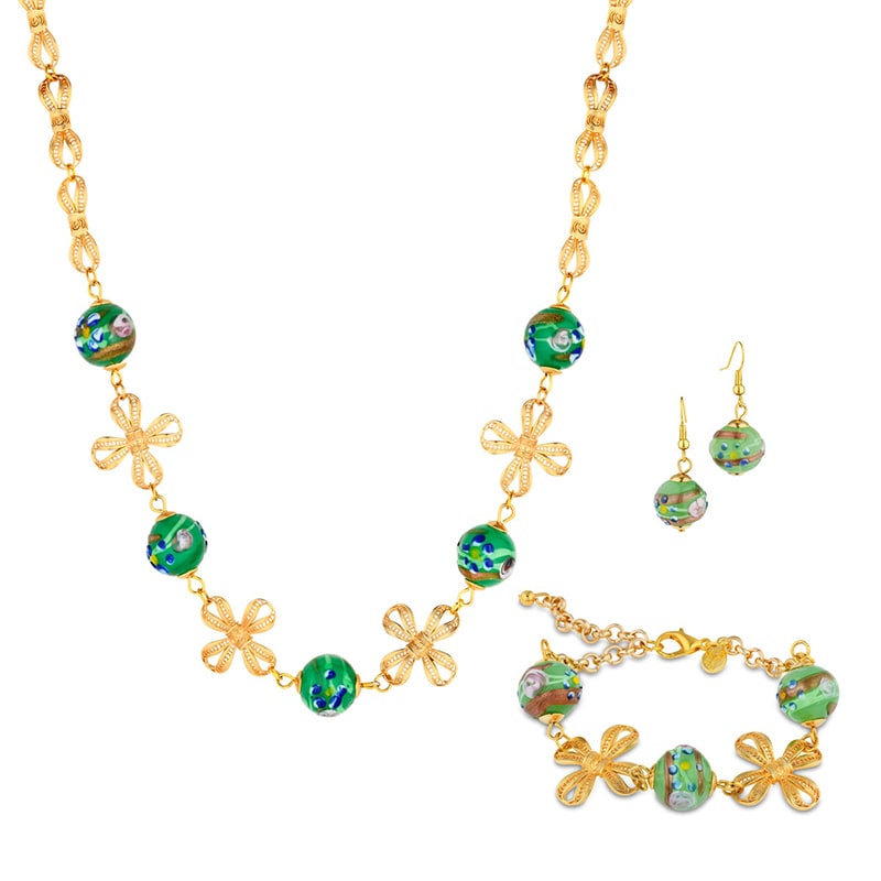 Lucia Necklace, Bracelet and Earrings