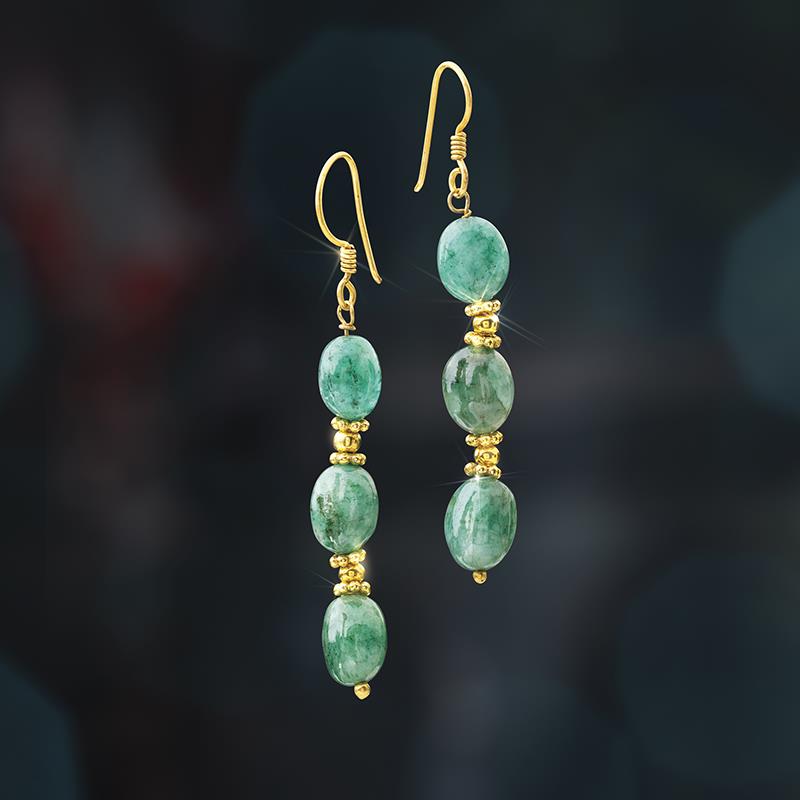 Victorian Emerald Earrings
