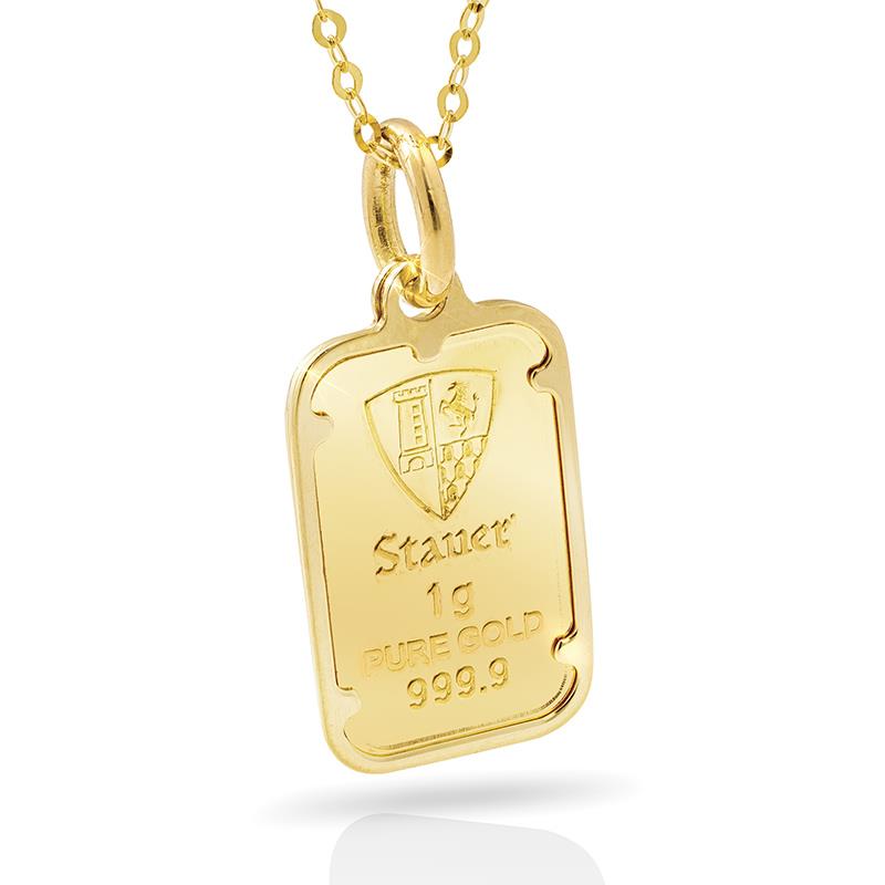 1-gram Italian Gold Pendant & Chain