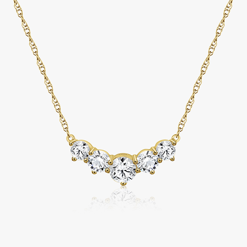 New Earth Lab Diamond Necklace 1-1/3 ctw (gold-finished)