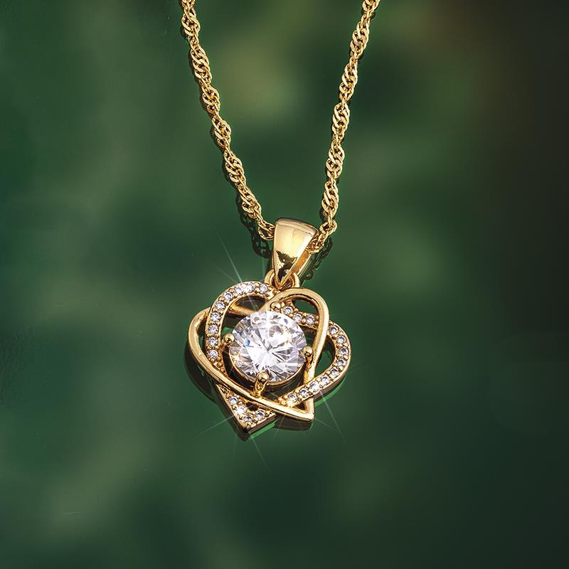 Women's Two Hearts Necklace