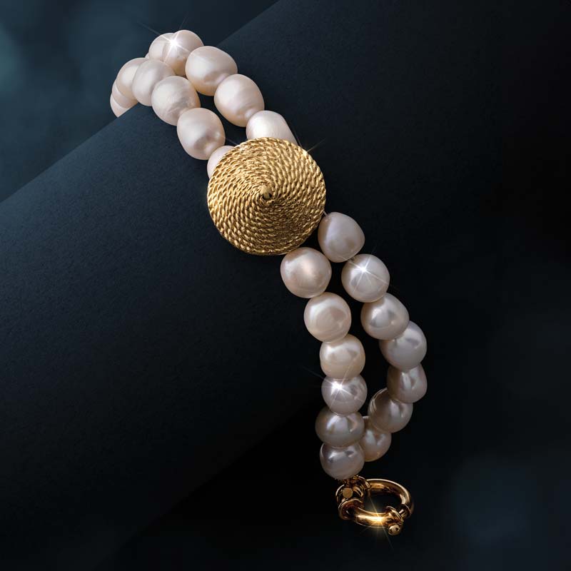 Italian Sterling Silver Pearl Bracelet