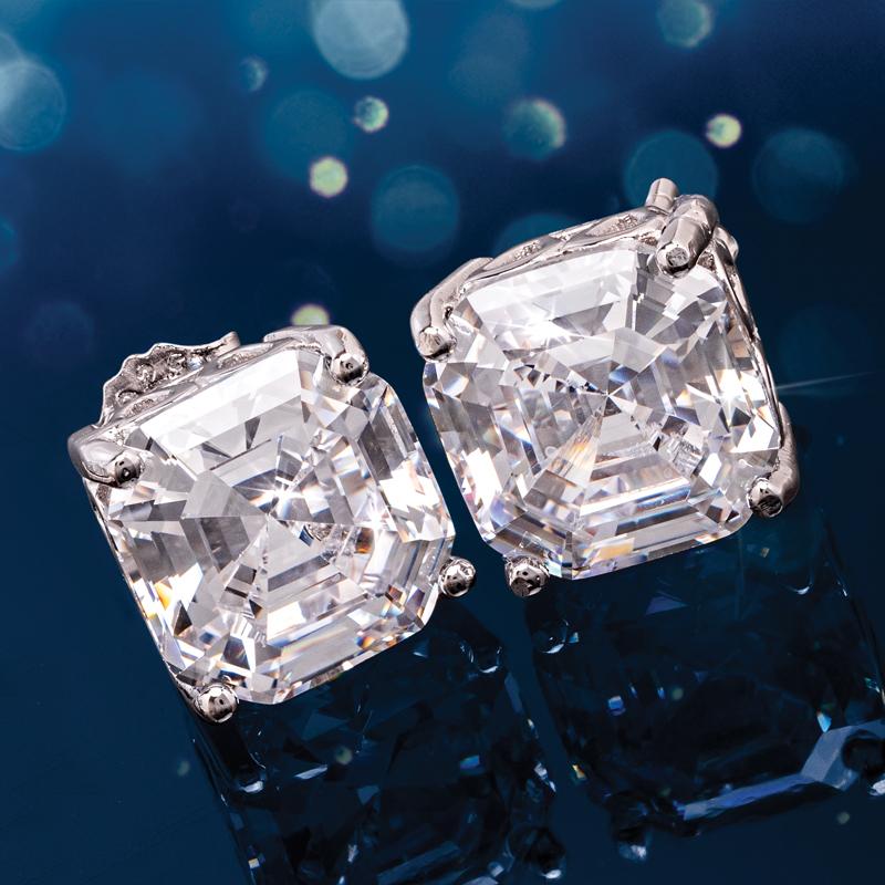 Women's Asscher Cut Earrings (4-1/4 ctw)