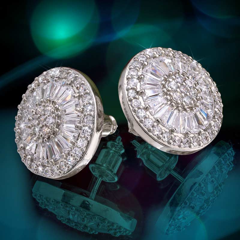DiamondAura Perfect Circle Stud Earrings