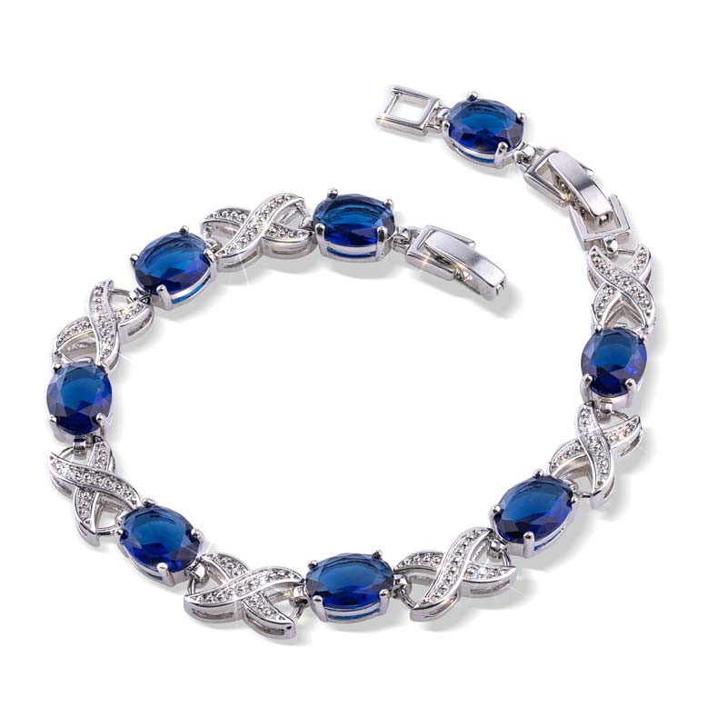 DiamondAura Infinity Bracelet-(blue)