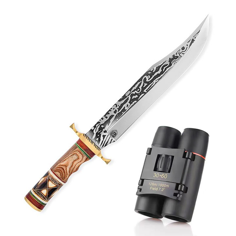 Down Under Bowie Knife and HD Binoculars