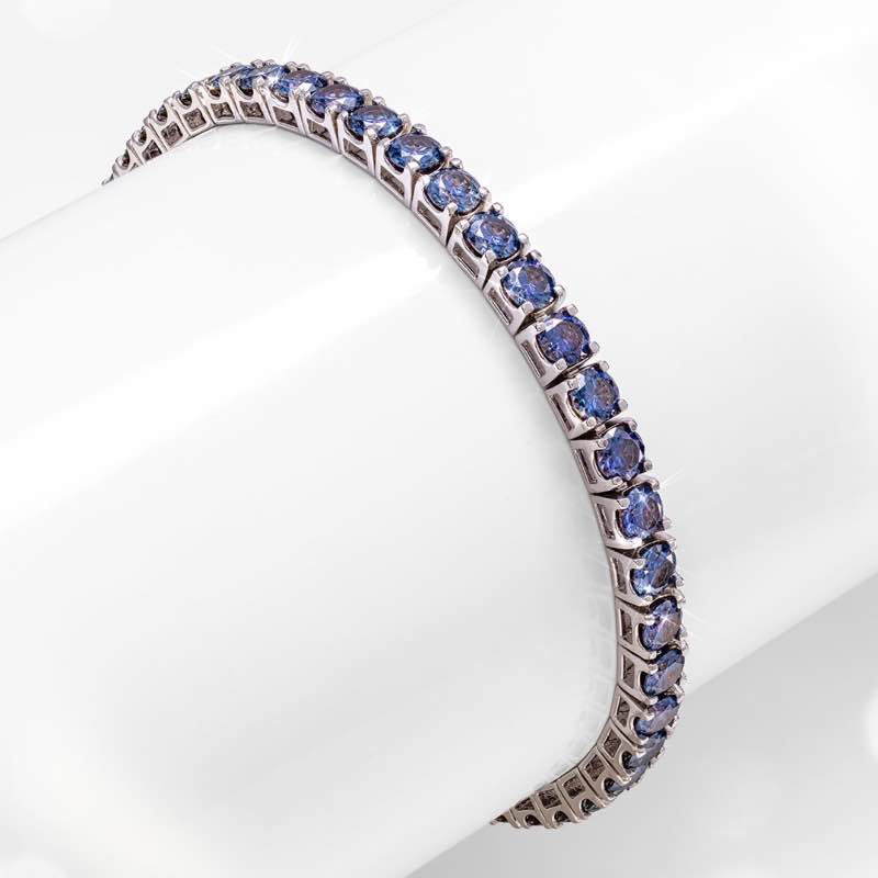 Sterling Silver Purple Moissanite Bracelet
