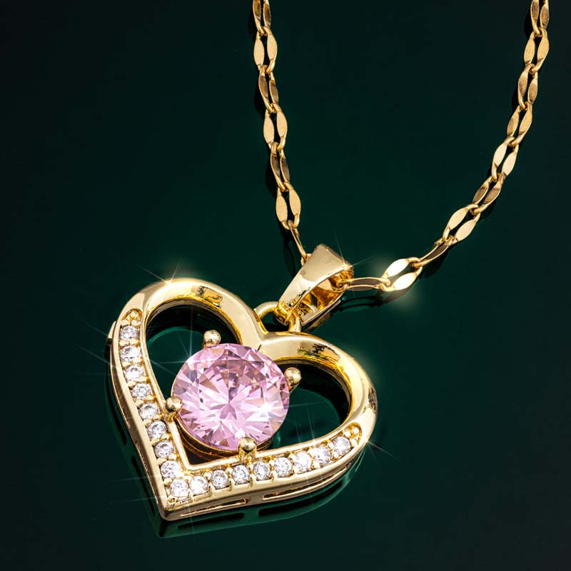 Courage Pink Heart Necklace