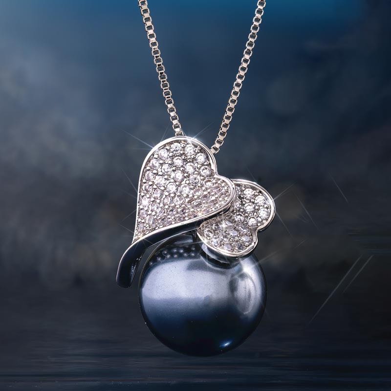 Midnight Tides Black Pearl Necklace