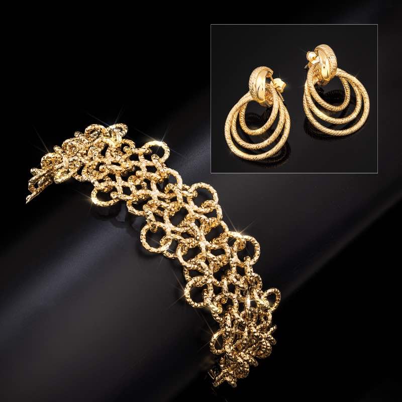 French Royalty Bracelet & Earrings