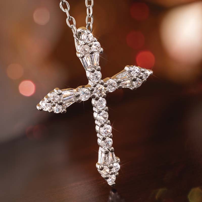 Luminous Devotion Cross Necklace