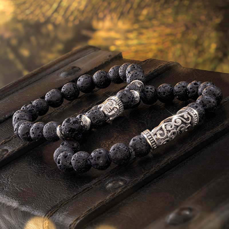 Lava Rock Bracelets (Set of Both)