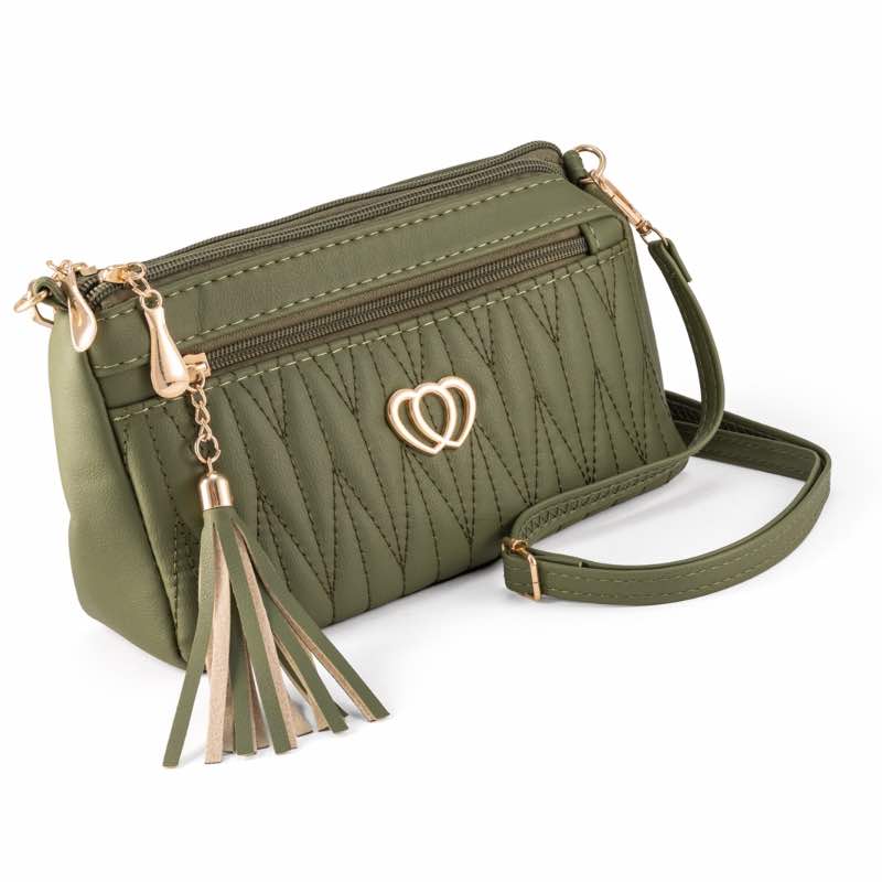 Heart & Soul Crossbody Handbag (Olive)