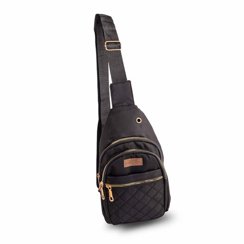 Go Anywhere Crossbody Sling Bag (Black)