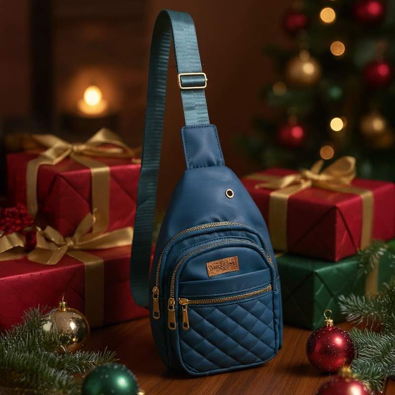 Go Anywhere Crossbody Sling Bag (Blue)