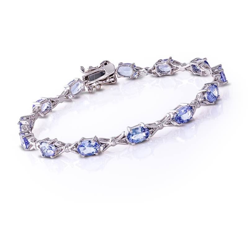 Sterling Silver Tanzanite Bracelet (6-1/4 ctw)