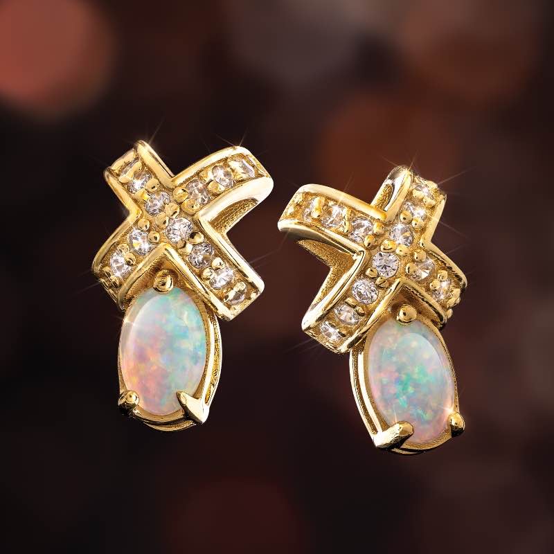 Opal Spirit Earrings (1-1/10 ctw)