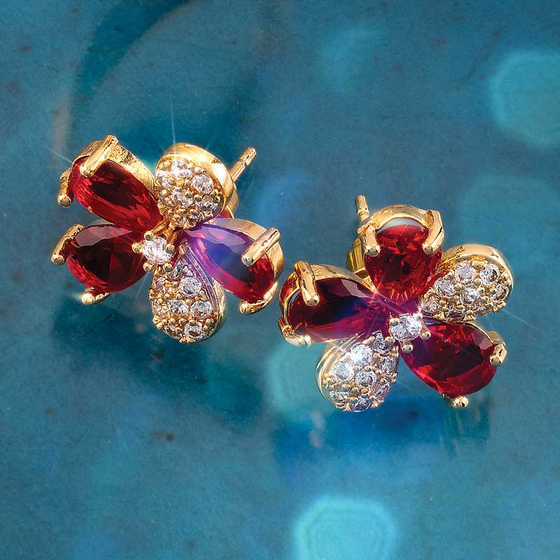 Women's Stauer Passion Flower Earrings