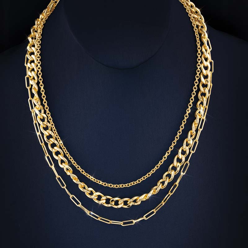 Women's Gilded Trio Necklace