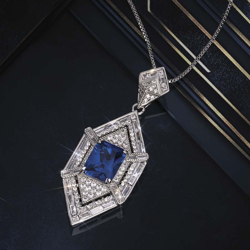 Women's Le Georges Art Deco Pendant & Chain