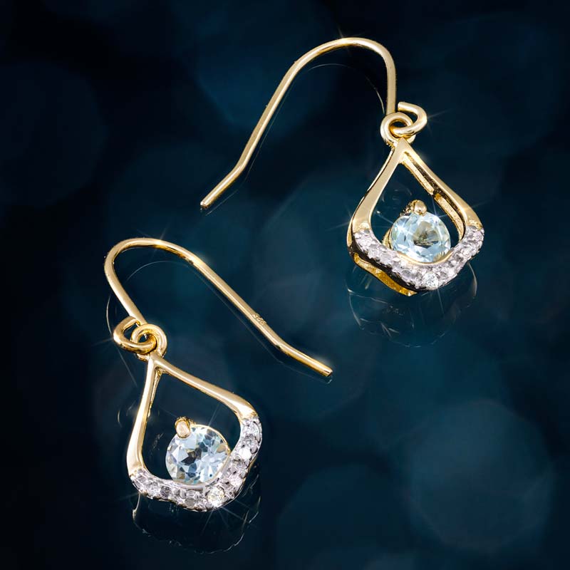 Serenade Blue Topaz Earrings
