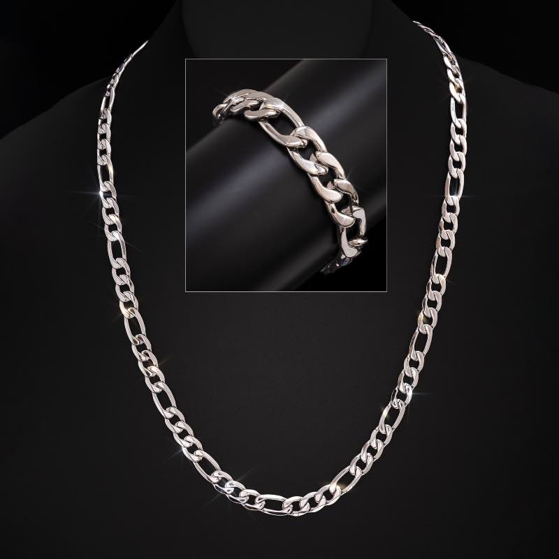 Rogue & Regal Figaro Necklace and Bracelet