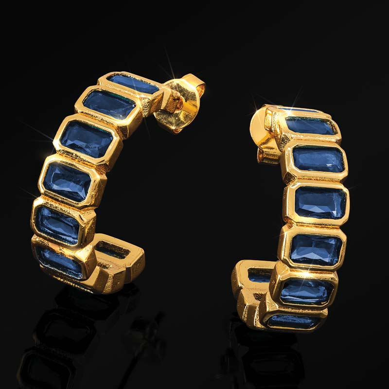 The Everlasting Song Hoop Earrings (blue)