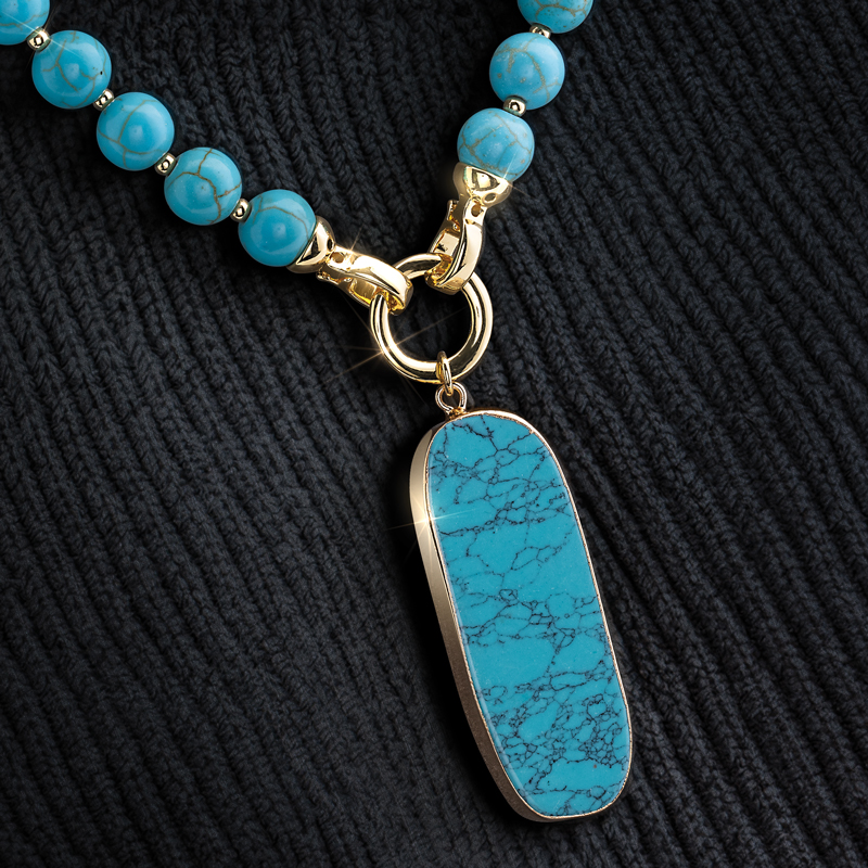 Women's Howlite Statement Necklace