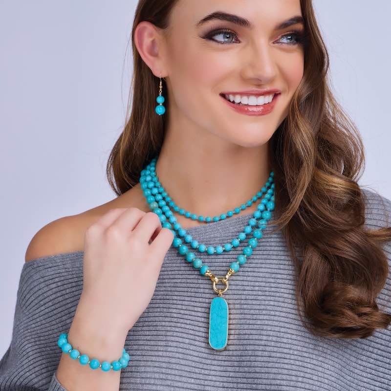 Women's Howlite Statement Bracelet (81 ctw)