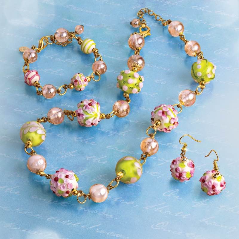 Liliana Murano Necklace, Earrings & Bracelet Set
