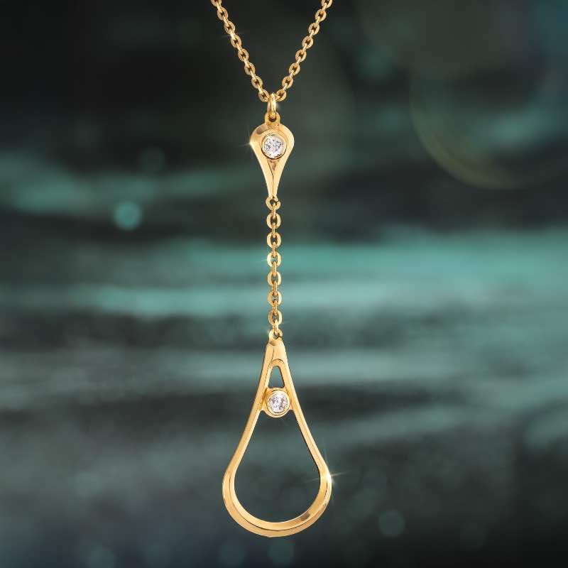Timeless Teardrop 18k Gold Vermeil Necklace & Earrings
