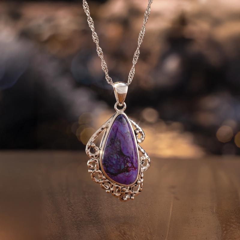 Purple Sage Turquoise Pendant