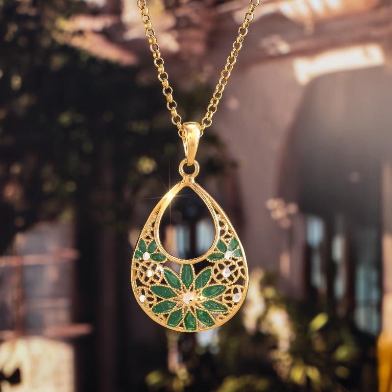 Verdant Filigree Italian Artisan Pendant