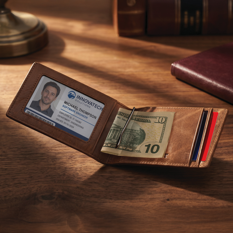 Executive Slim Bifold with Monday Clip