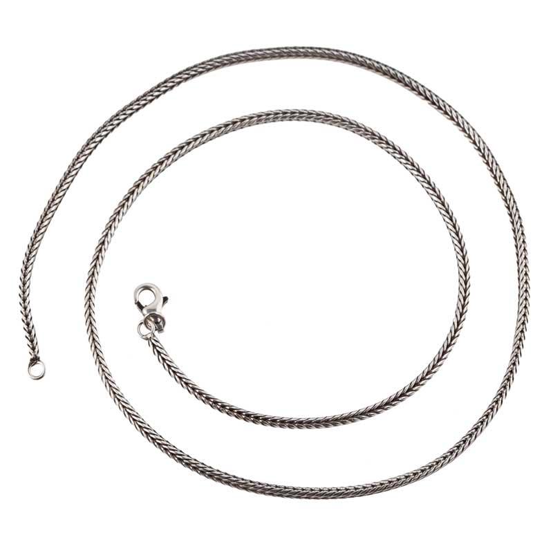 Naga Woven Silver-Finished Chain - 18