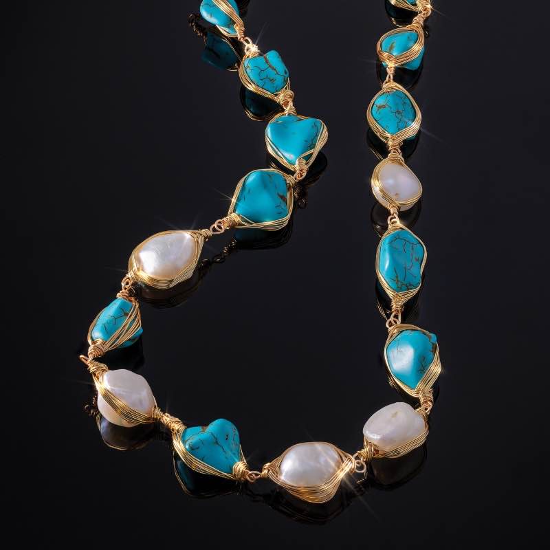 Howlite & Freshwater Pearl Reverie Necklace