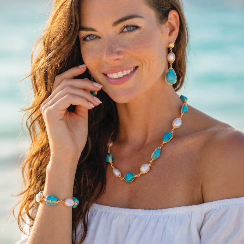 Howlite & Freshwater Pearl Reverie Bracelet