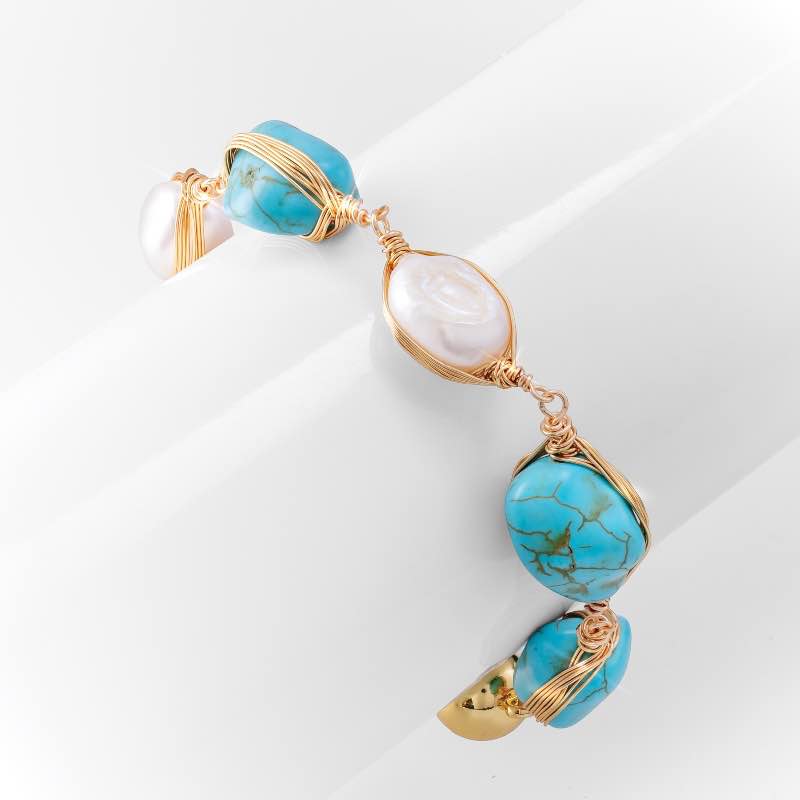 Howlite & Freshwater Pearl Reverie Bracelet