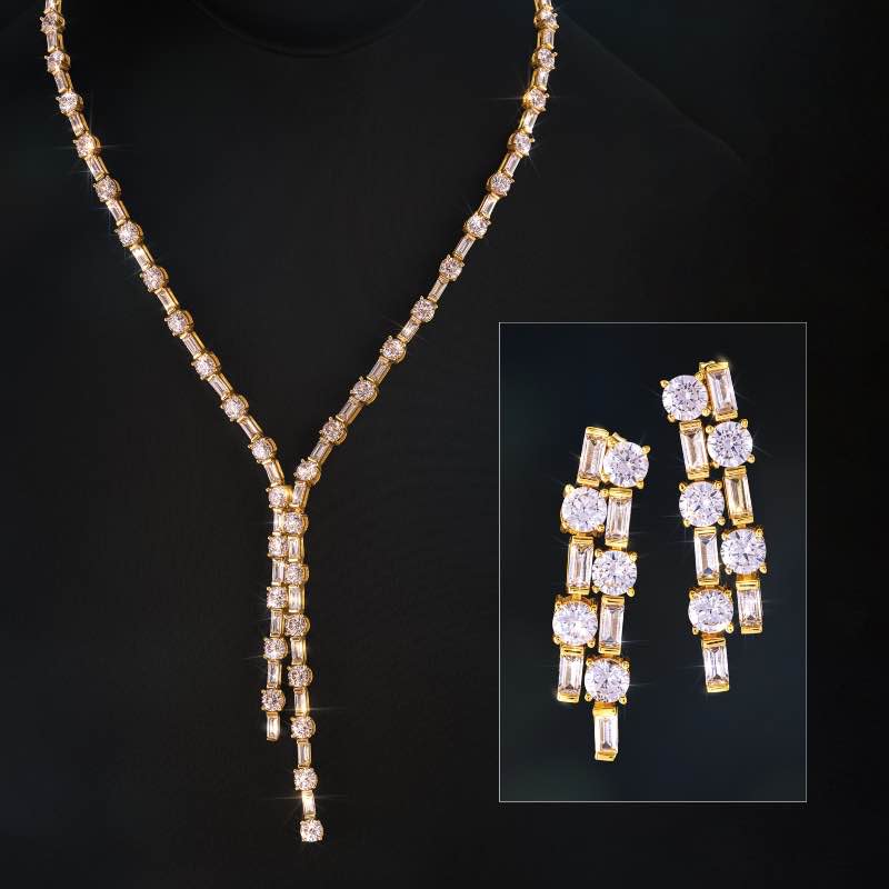 The Circle and the Square Necklace plus FREE Earrings