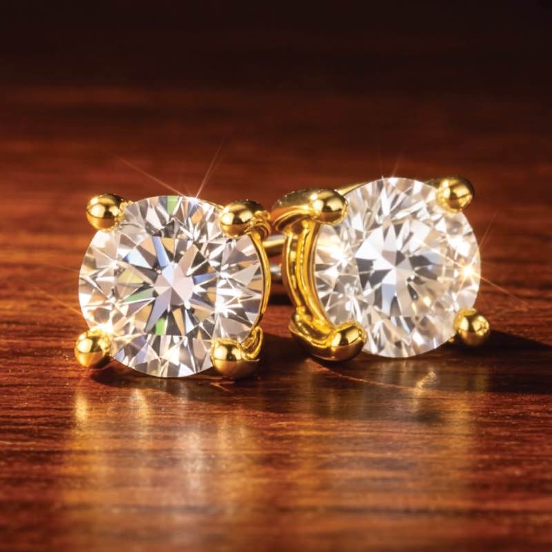 New Earth Lab-Grown Diamond Studs (14k Yellow Gold -1/2 ctw)