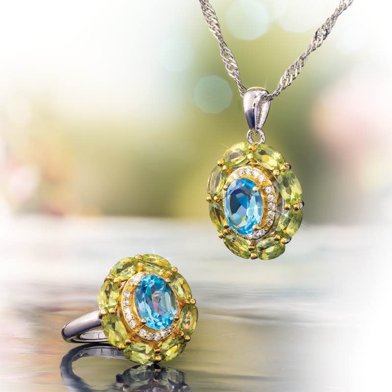 Spring Awakening Ring, Pendant and Chain