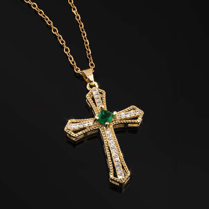 DiamondAura Devotion Cross Necklaces (set of 3)