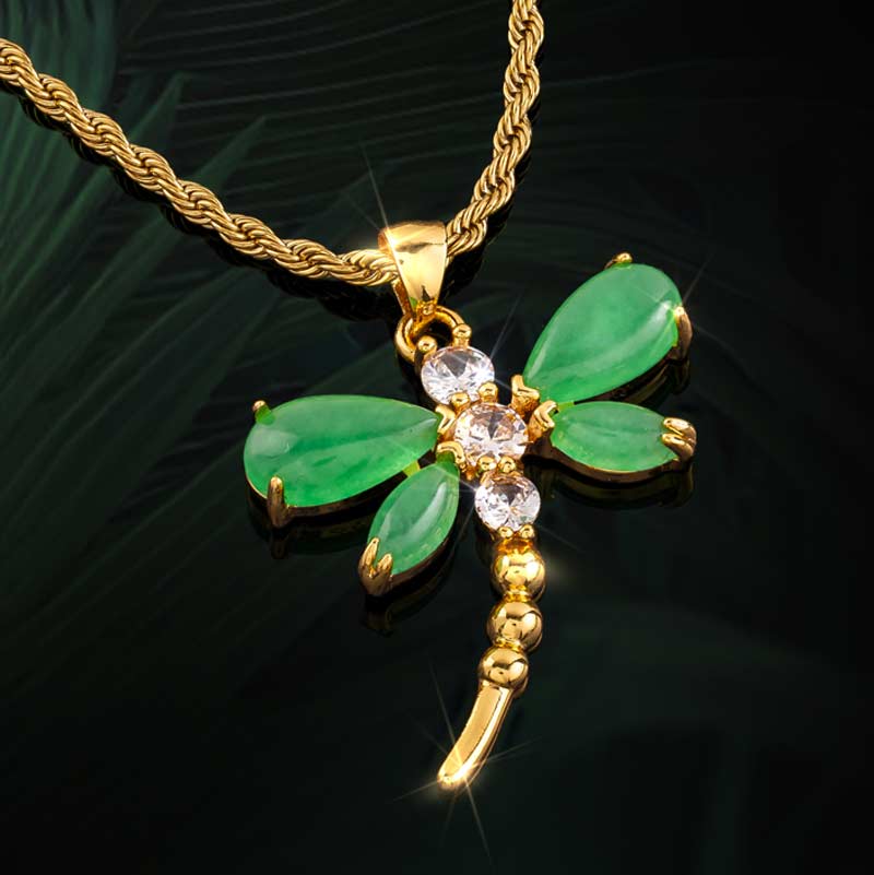 The Imperial Jade Dragonfly Necklace